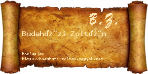 Budaházi Zoltán névjegykártya
